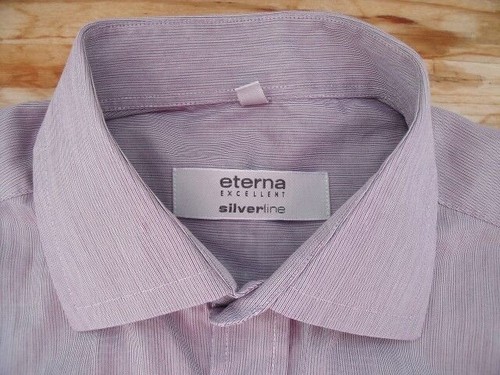 ED477 Eterna SILVERLINE EXCELLENT Hemd 39 Lila Weiß meliert Gut