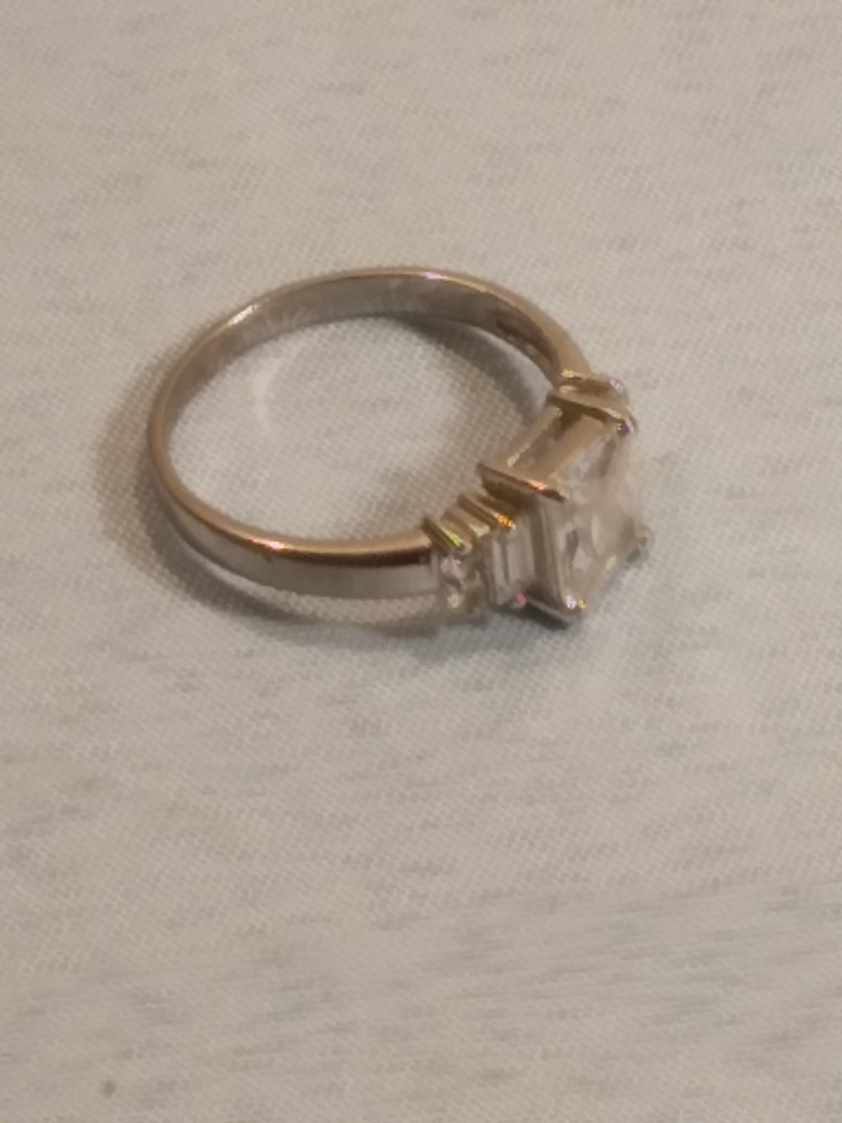 Beautiful Solitaire Sterling Silver Ring Size 11 - image 3