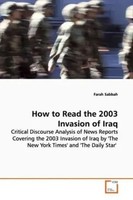 How To Read The 2003 Invasion Of Iraq Farah Sabbah Taschenbuch Englisch