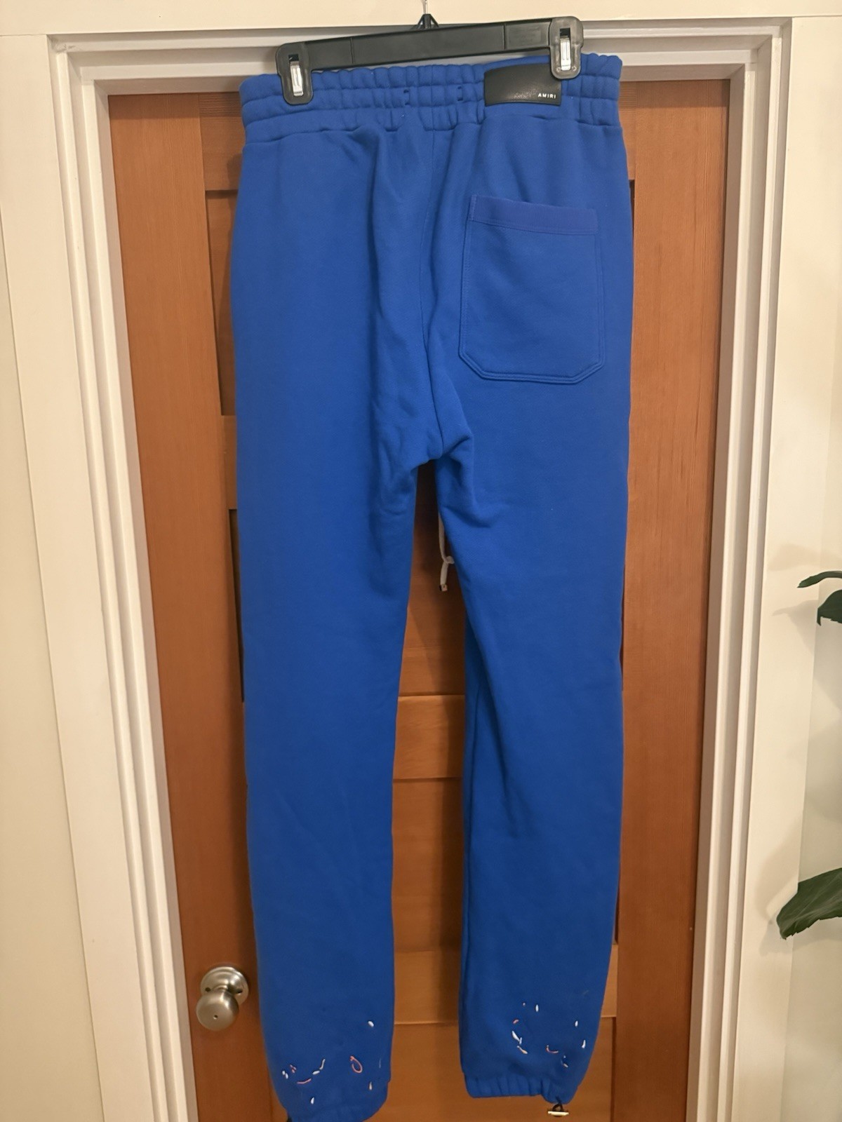 Amiri Paint Drip Core Blue Sweat Pants Size Medium Brand New
