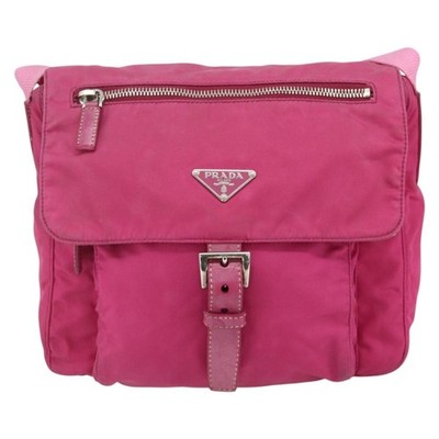 た*よ様 PRADA nylon shoulder bag PRADA Shoulder Bag Nylon Pink Silver Auth ti3838 | eBay