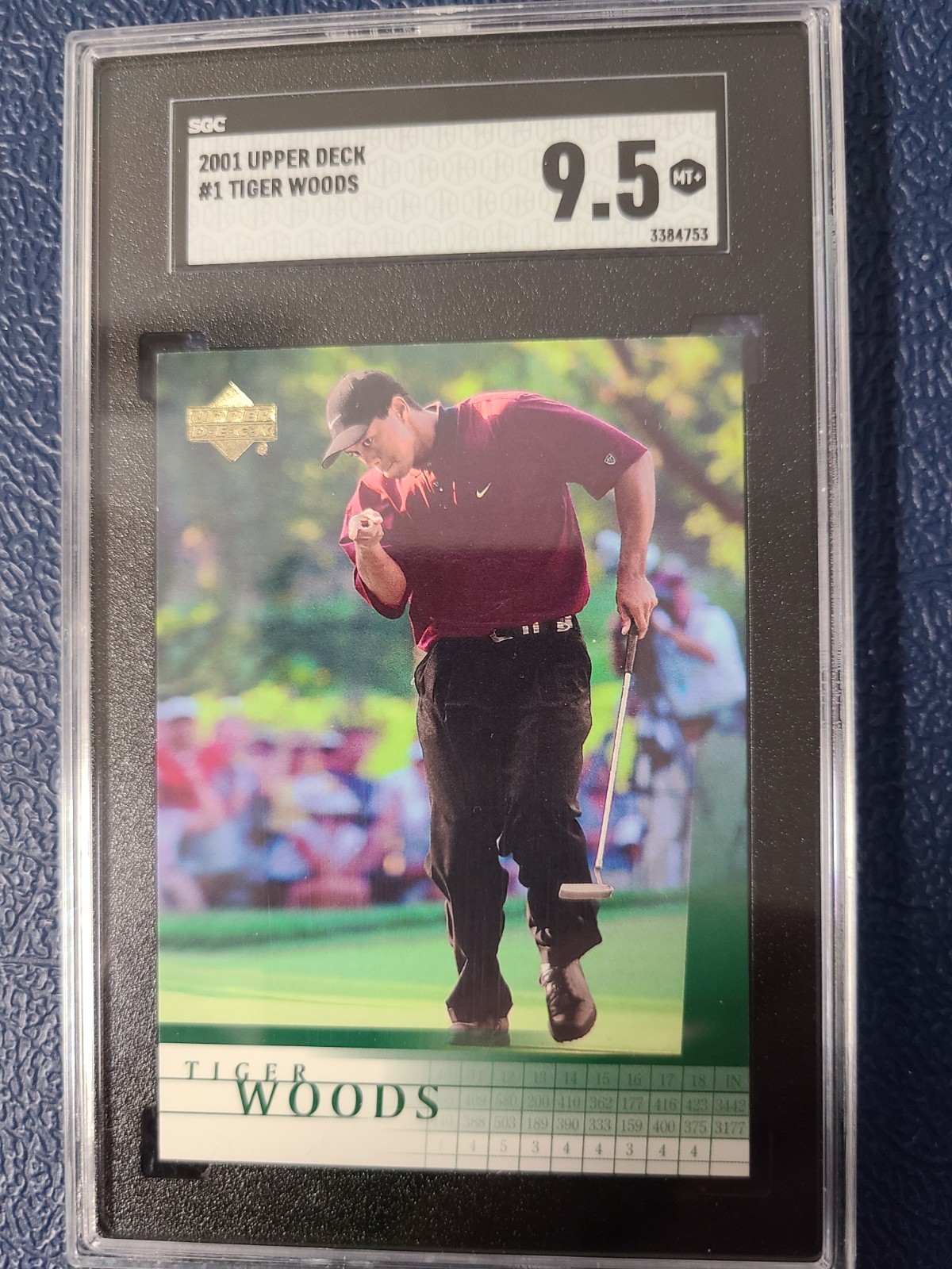2001 Upper Deck Tiger Woods #1 (RC) SGC 9.5