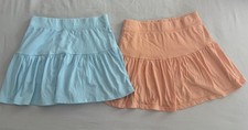 The Children's Place Girls Skorts Lot of 2 Tiered Pull-On Pink Purple 10/12