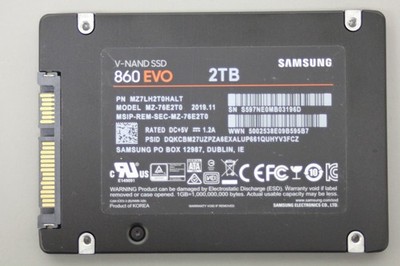 Samsung 860 EVO 2TB 2.5'' SATA SSD V-NAND Solid State Drive  80%-89% Health