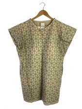 mina perhonen sleeveless dress, size 38, cotton, beige, qs3924