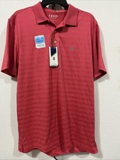 IZOD Mens Short Sleeve Polo Shirt Embroidered Logo Size M - Coral TW-5030 