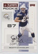 2007 Playoff NFL Playoffs Rookie Red Signatures 20/100 Scott Chandler Auto 0v1