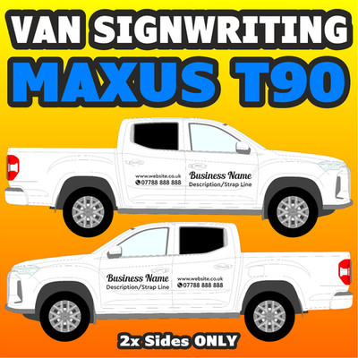 MAXUS T90 Van Sign Writing Kit Business Lettering Graphics Stickers