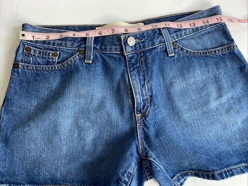 Pantalones Cortos Vaqueros Gap Azul Mujer 10 100% Algodón Retro 5 Bolsillos Pierna Muescas - Imagen 4 de 10