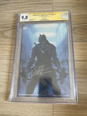 Batman Who Laughs Grim Knight 1 CGC 9.8 Foil Cover Signed by Gabriele Dell Otto