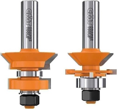 CMT 855.506.11 V-Tongue & Groove Bit Set, 1/2-Inch Shank, 1-3/4-Inch...