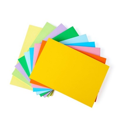 Blank Colored Revision Paper Cards Index Cards, 5.9x3.9'' Note Papers 9 Colou...