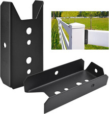 50 Pack 2X4 Brackets for Wood Rail, Black Deck Railing Brackets Connectors for 2