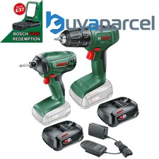 Bosch 18v Cordless Twin Pack - Drill + Impact Driver Power4ALL - 2 x Batteries
