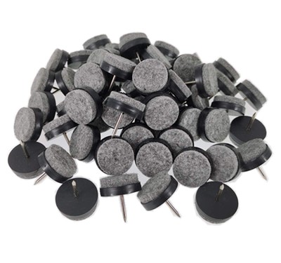 40pcs Furniture Felt Pad Heavy Duty Nail-on Chiar Slider Glide Pad Floor Prot...