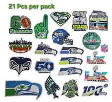 Seattle Seahawks21Pcs/Pack  2026 Sport LOGO PATCH,IRON,  Sewing  on  Fabrics