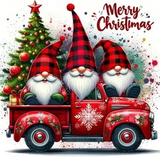 Christmas Diamond Art Kits for Adults,Gnome Full Round Drill 5D Diamond Painting