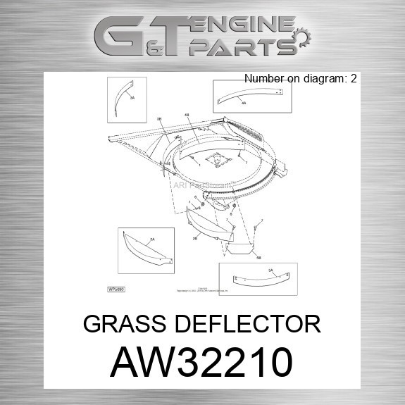 AW32210 GRASS DEFLECTOR fits JOHN DEERE (Surplus Open Box)