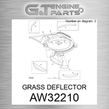 AW32210 GRASS DEFLECTOR fits JOHN DEERE (Surplus Open Box)