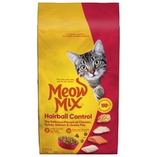 Meow Mix Hairball Control Dry Cat Food for Adult Cat, 6.3 lb. Bag 2.11 per pound