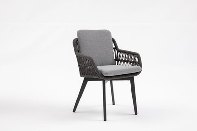 casa NOVA Gartenstuhl ANDRIA BHT 63x78x61 cm grau Stapelstuhl