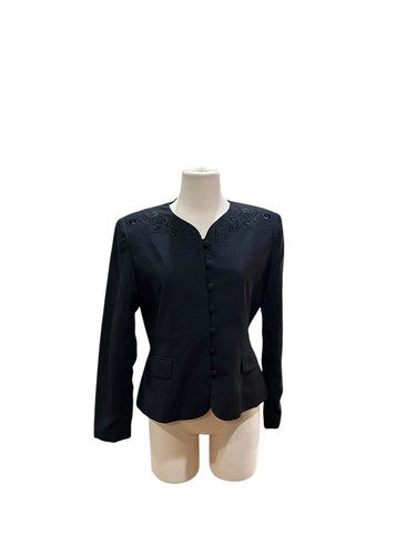 Black Embroidered Blazer - Picture 3 of 4