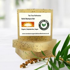 Natural Shampoo Bar Tea Tree Organic Hair Soap Plastic & SLS Free