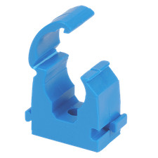 Image of TS MDPE Pipe Clips 16mm White Plastic Pack of 100 Plumbing Pipe Bracket
