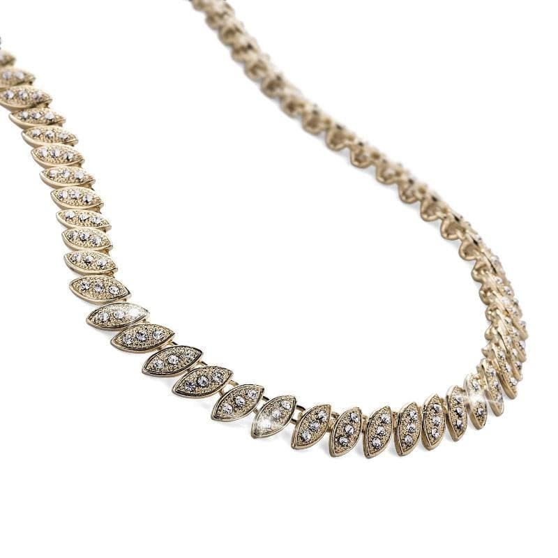 10-Piece Round Cut Simulated Diamond Tennis Choker Necklace in 14K Gold Plated