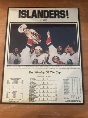 Vintage 1980 NY Islanders Stanley Cup Plaque NHL