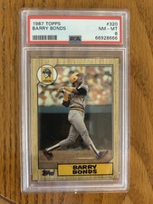 1987 TOPPS BARRY BONDS #320 ROOKIE PSA 8 NM-MINT!