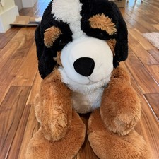 Kellytoy Giant Black, Brown and White Dog Plush 36  Soft Stuffed Animal Puppy