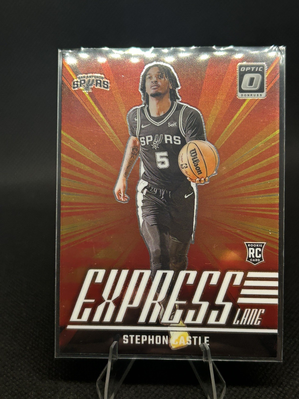 2024-25 Panini Donruss Optic Express Lane Silver #1 Stephon Castle RC Spurs