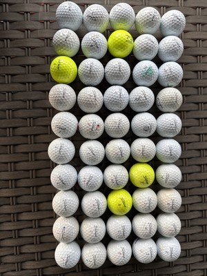 Titleist Pro V1 Golf Balls 50-Pack, Mostly Good Condition, Few Colored,