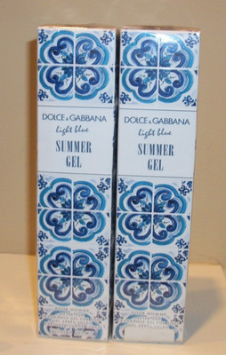 (2) Dolce & Gabbana Light Blue Summer Gel After Sun Women 150ml / 5.0 Oz Sealed