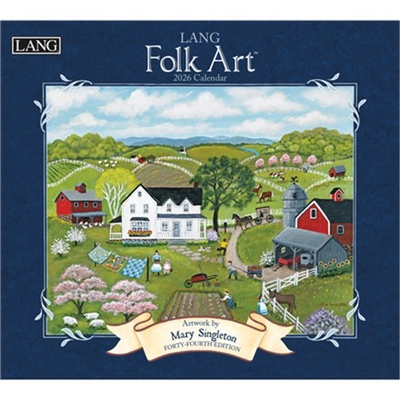 #ad Lang Folk Art tm 2026 Wall Calendar Calendar $19.42
