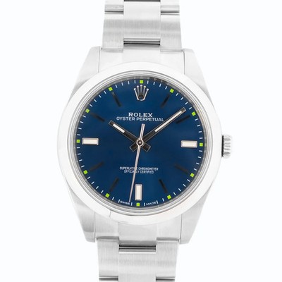 Rolex 114300 Oyster Perpetual 39mm Blue Dial Stainless Steel Watch