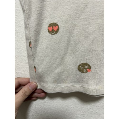 Crewcuts Girls Emoji Cream And Pink Pajama Set Size 8 - Picture 4 of 9
