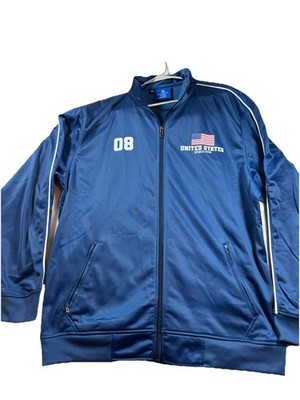 ROYAL THREADS CANADA Mens XL USA Track Jacket Color Blue Royal Full Zip Sport