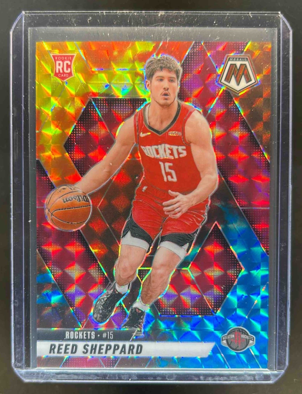 2024-25 Mosaic Reed Sheppard RC Choice Astral Rookie #249 Rockets