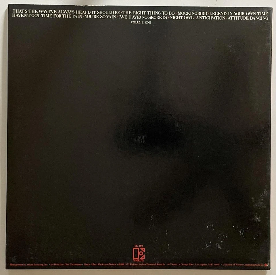 Carly Simon The Best of Carly Simon LP M- Elektra (1975) ORIGINAL - Image 4 of 4