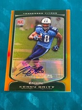 2009 Bowman Chrome Kenny Britt RC #130 Orange Refractor auto /15 Rare!