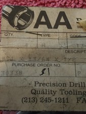 AA BUSHING COMPANY #51&times;13/64&times;1/2 TYPE H DRILL BUSHING LOT OF 4 NEW IN PACKAGE