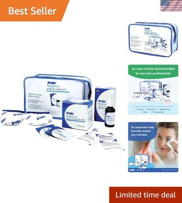 Hygienic Eyelid Care Kit - Moist Heat Eye Compress & Cleansing Wipes for Relief