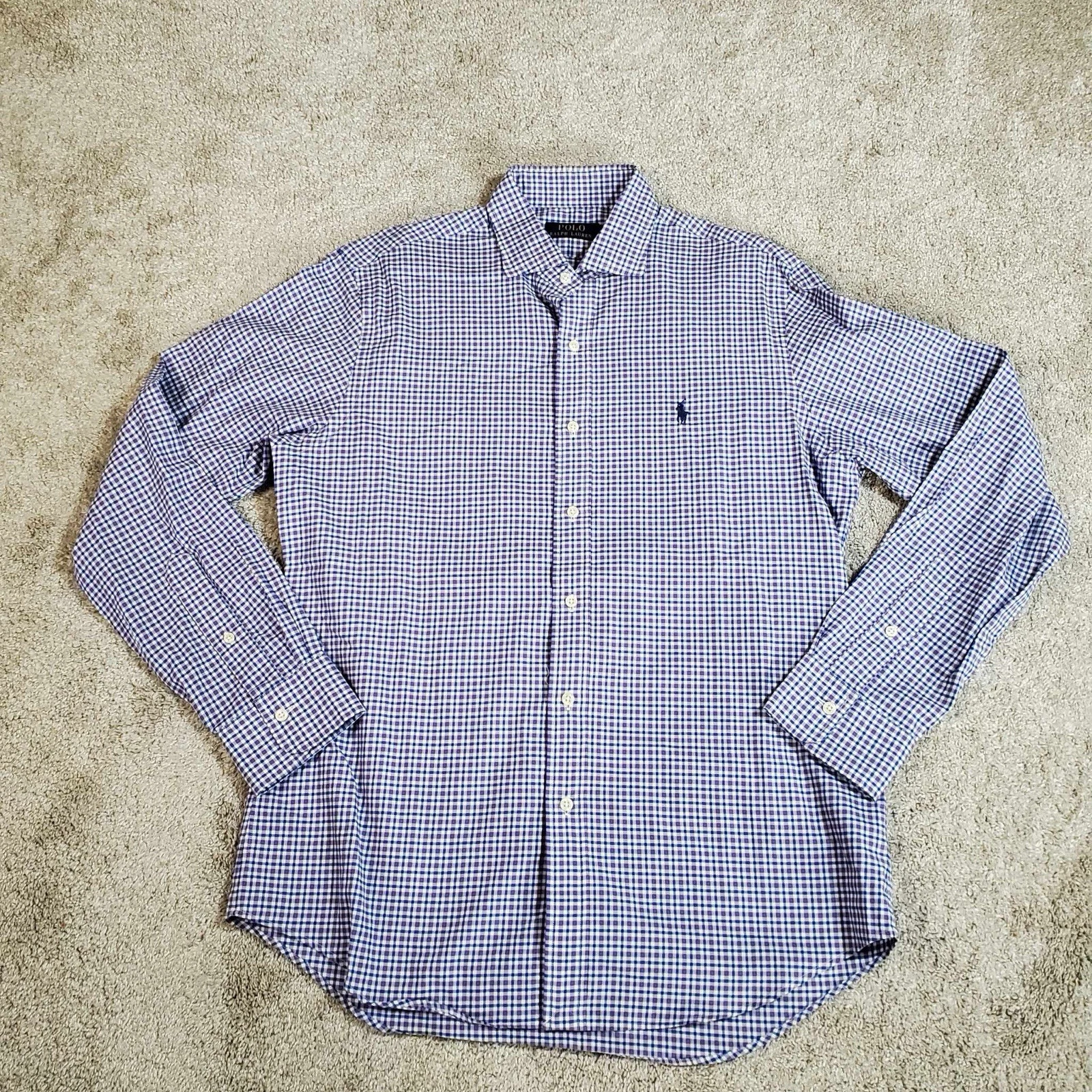 Polo Ralph Lauren Check Button Down Long Sleeve Size Medium M