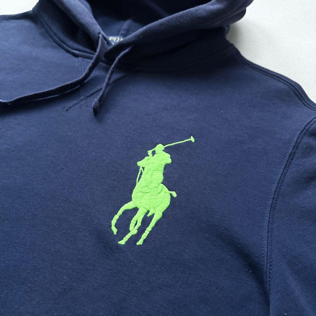 Ralph Lauren Parka Big Pony Ricamato Navy Uomo Taglia M Giacca Pile