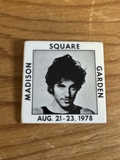 Vintage Bruce Springsteen Madison Square Garden Aug 21-23 1978 Souvenir Pin