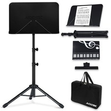 5 in 1 Dual-Use Folding Sheet Music Stand Desktop Book Stand, Adjustable He...
