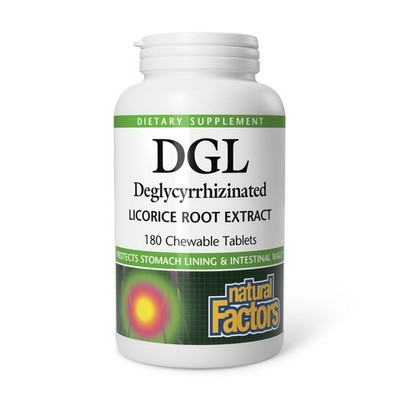 Natural Factors Chewable DGL 400 mg, Licorice Extract for Healthy Digest, 180