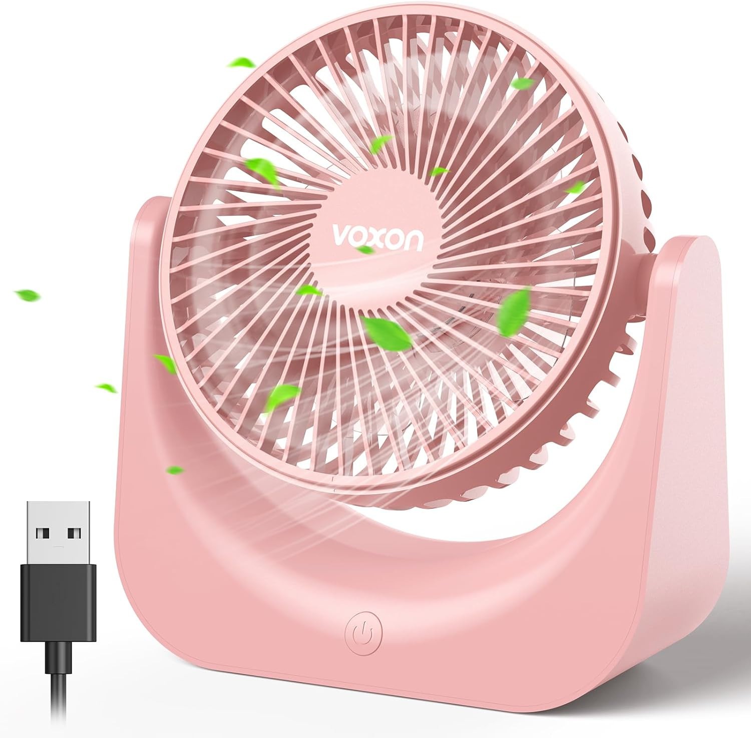Ventilateur USB de bureau portable noir et silencieux pour ordinateur